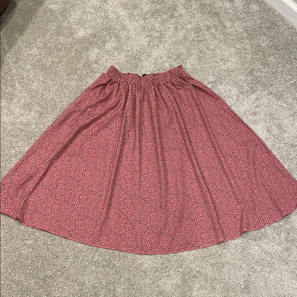 SHEIN Pink Midi A-Line Skirt for Work